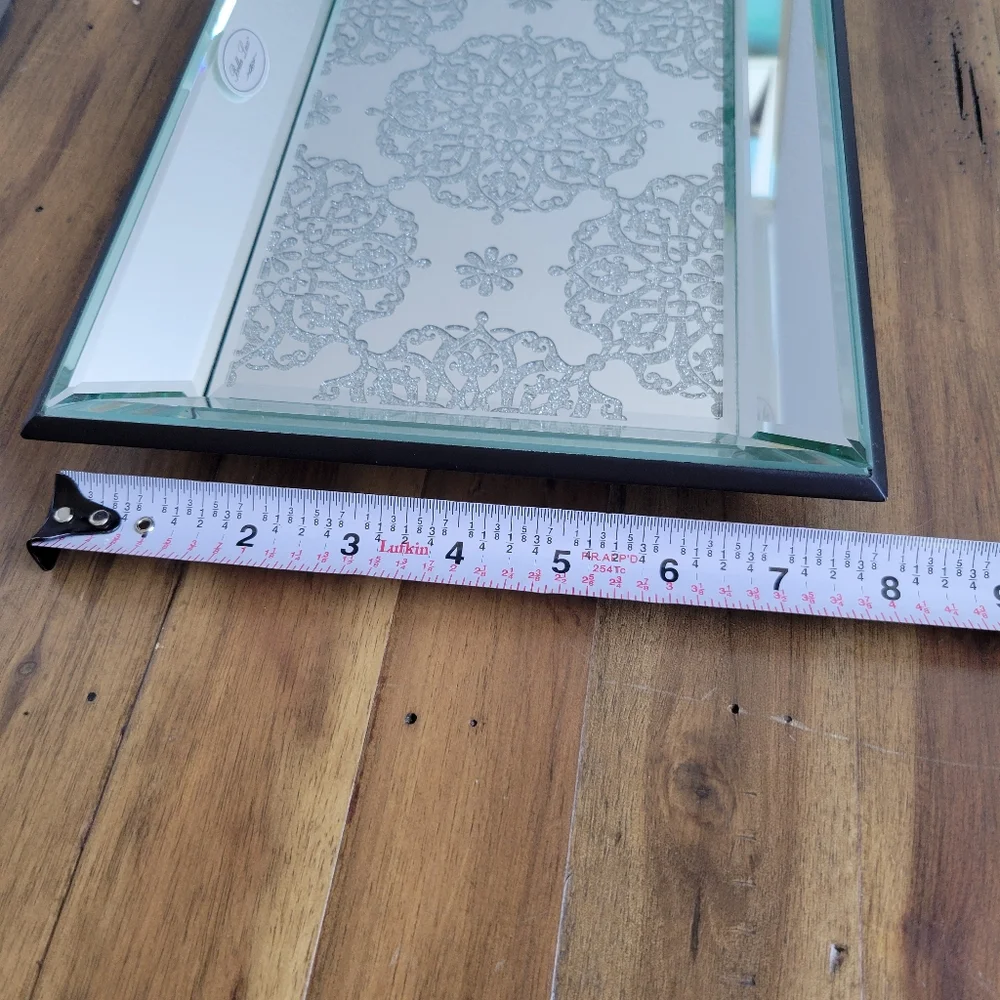 EUC Bella Lux Vanity Tray Mirrored Bathroom Accessory